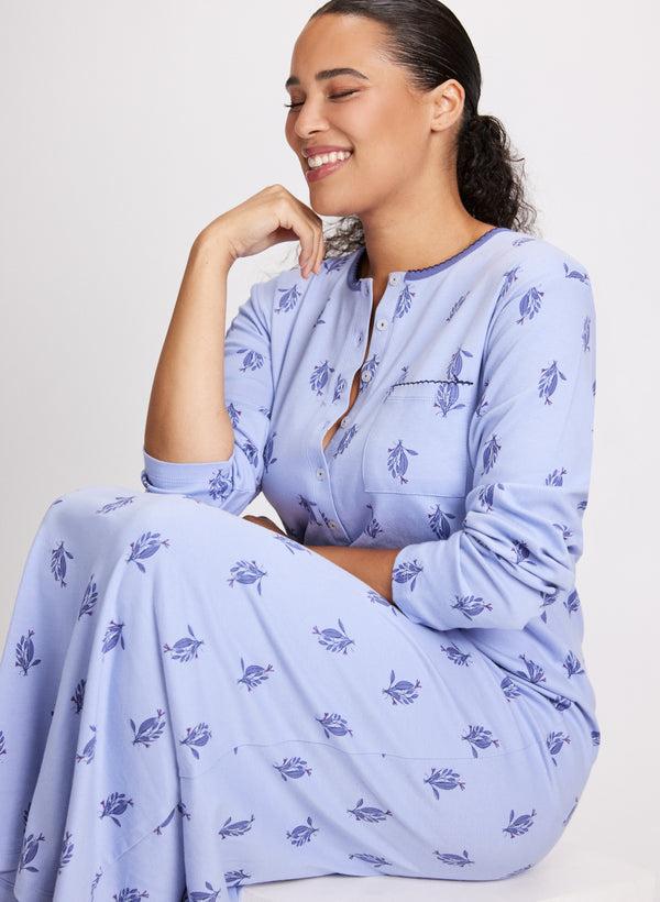 Laura Floral Print Long Nightgown