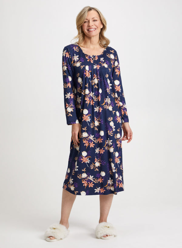 laura Floral Print Nightgown