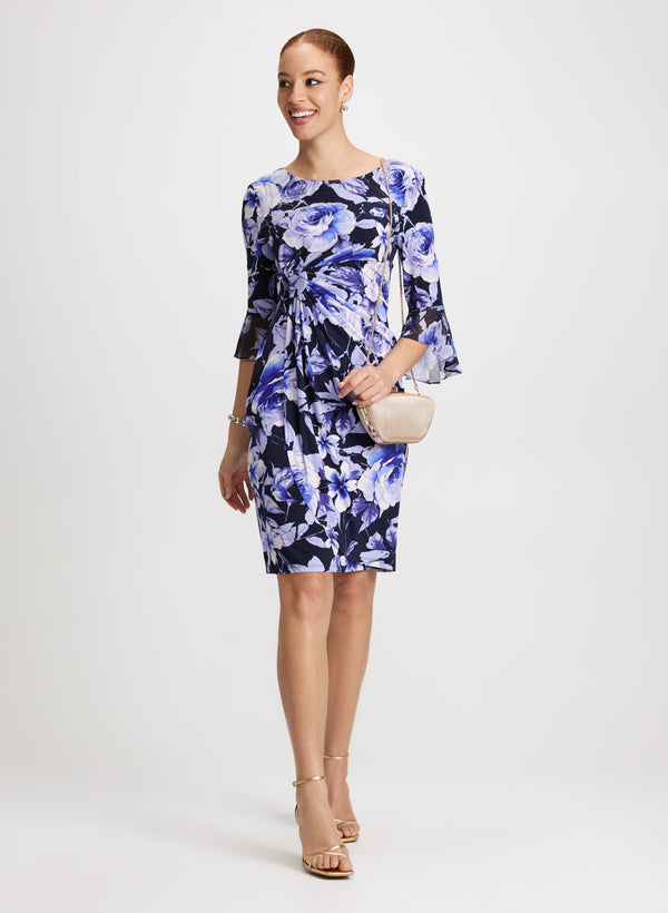 laura Floral Print Sheath Dress
