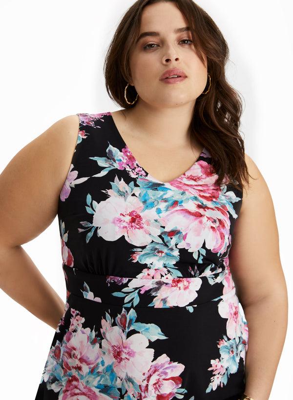 Laura Floral Print Sleeveless Dress