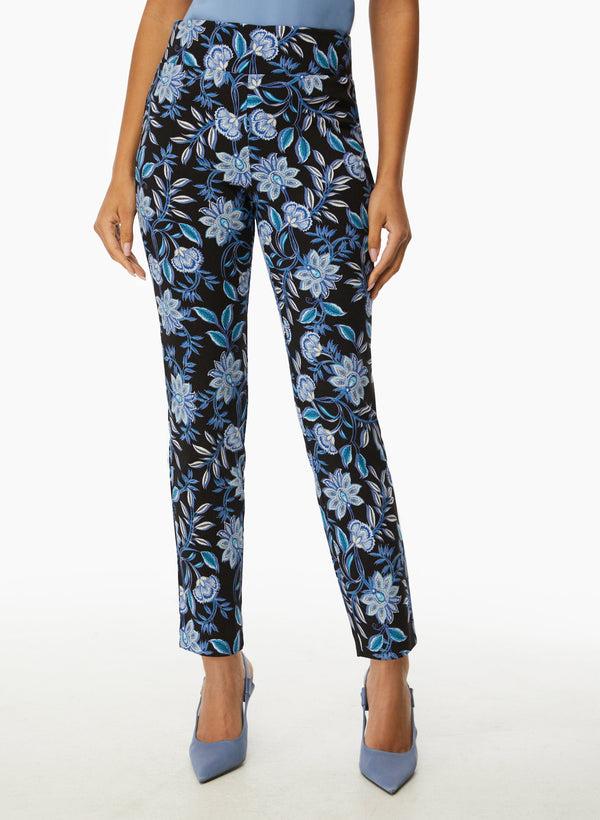 laura Floral Print Slim Leg Pants