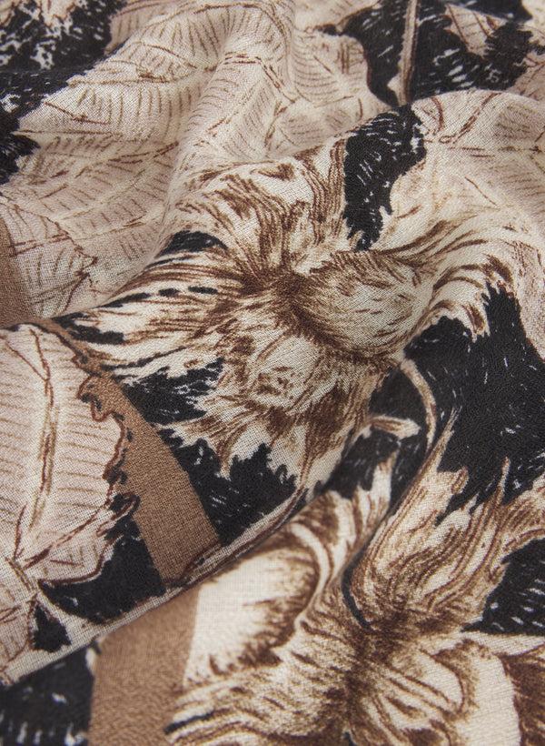 Laura Floral Print Square Scarf