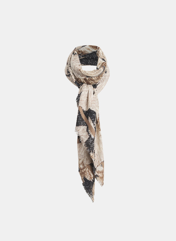laura Floral Print Square Scarf