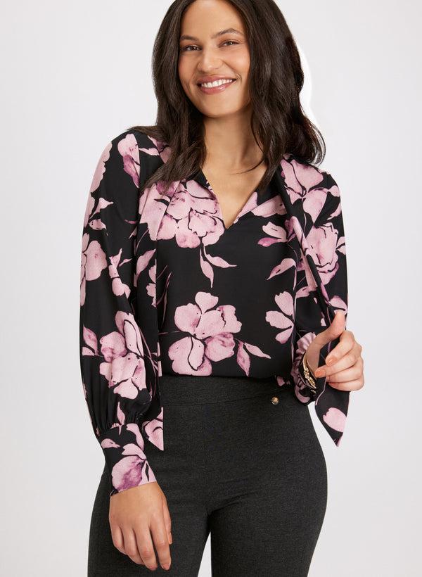 laura Floral Print Tie Detail Blouse