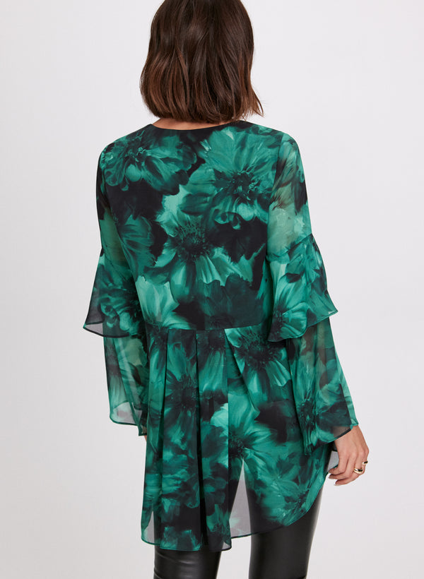 Laura Floral Print Tiered Blouse