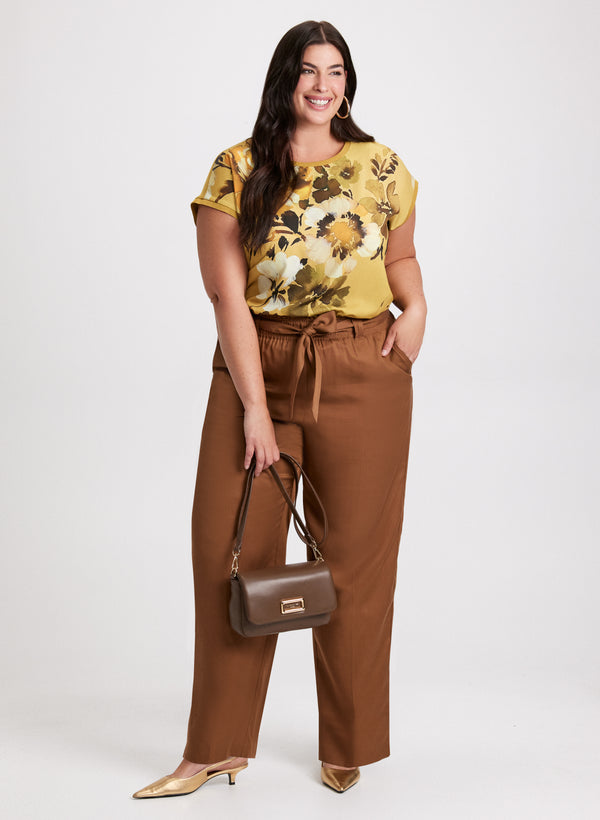 laura Floral Print Top & Wide Leg Pants