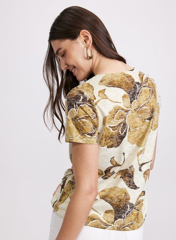 Laura Floral Rhinestone T-Shirt