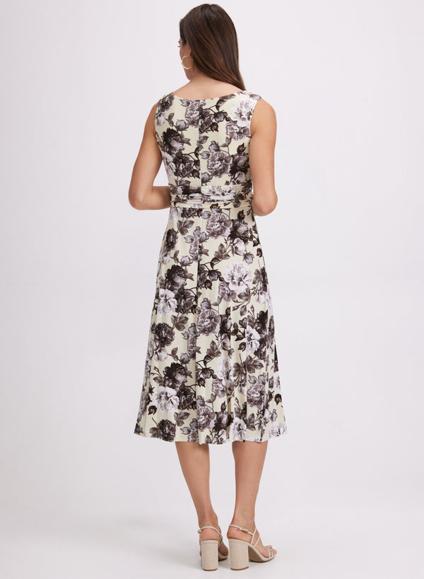 Laura Floral Ruched Waist Dress