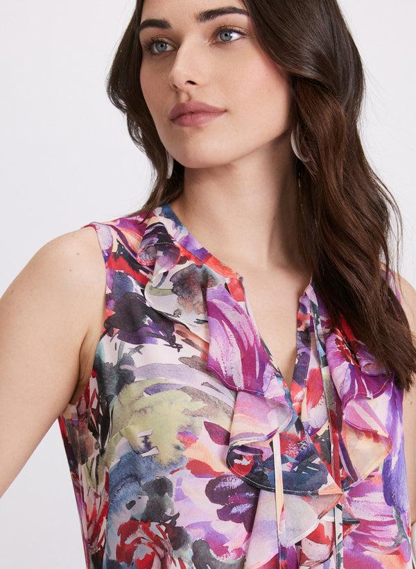 Laura Floral Ruffle Blouse