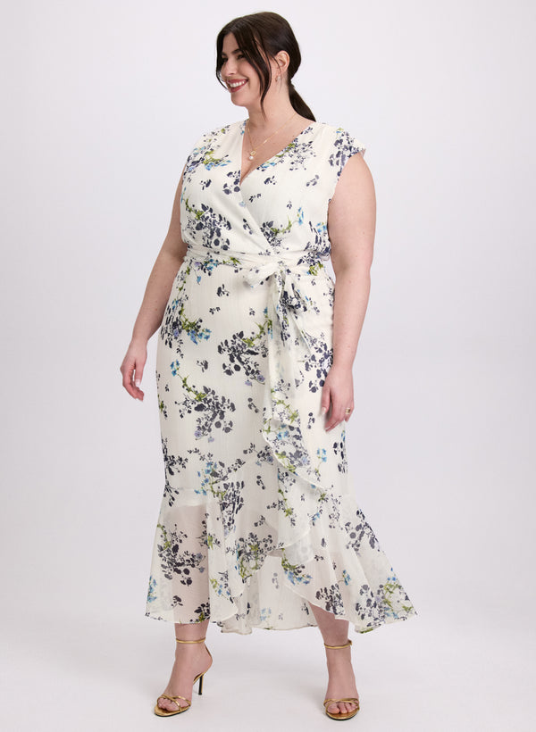 laura Floral Ruffle Hem Dress