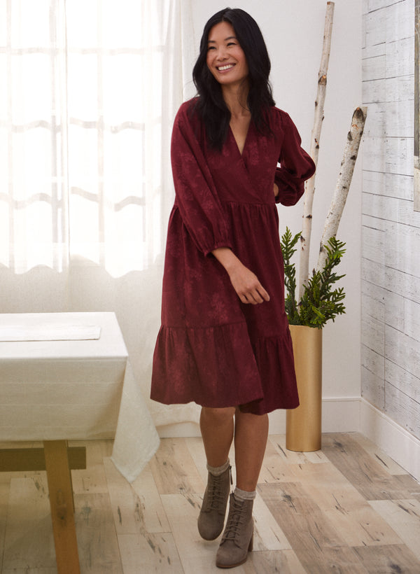 laura Floral Satin Babydoll Dress