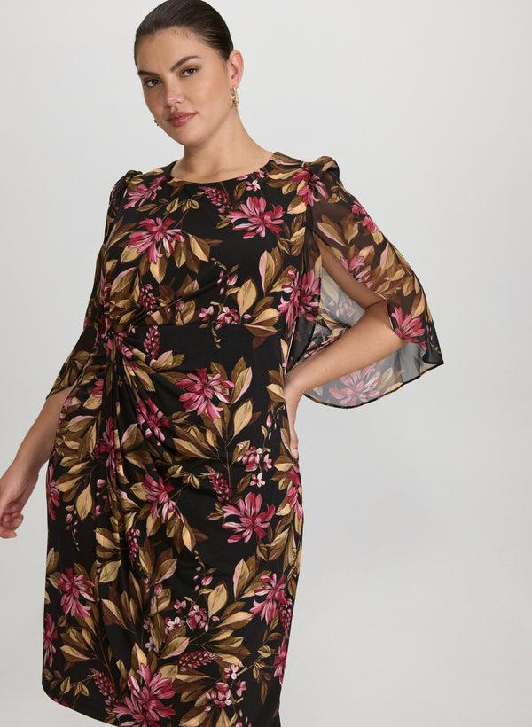 Laura Floral Split Sleeve Dress