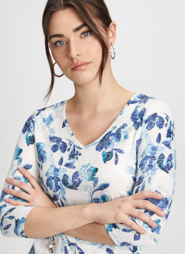 Laura Floral Tied Hem Top