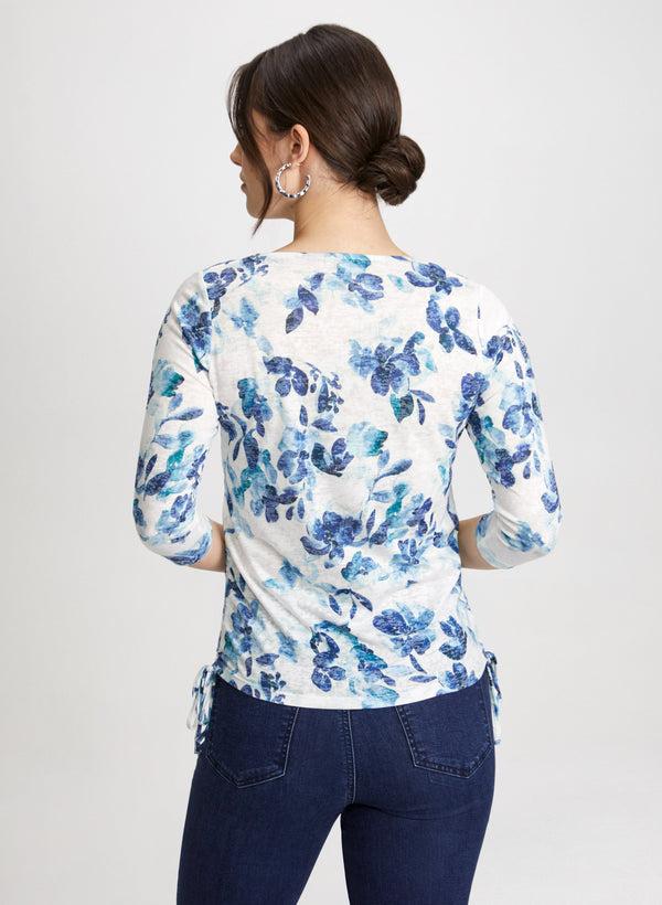 Laura Floral Tied Hem Top