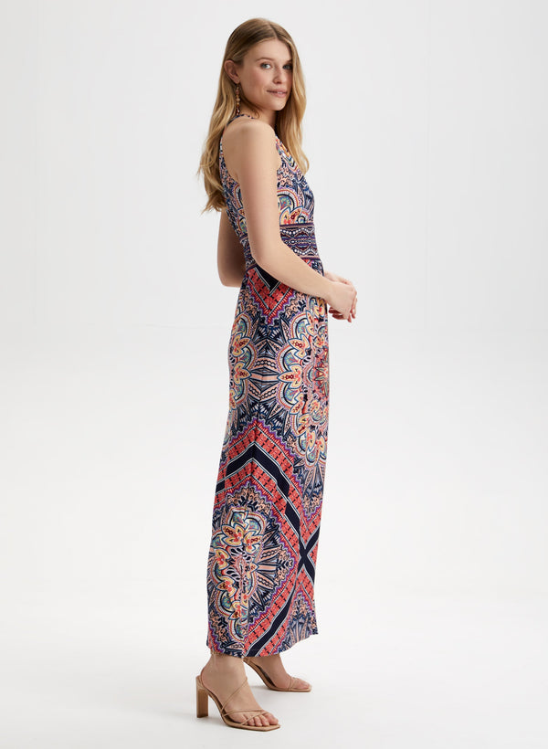 Laura Floral Tile Motif Maxi Dress