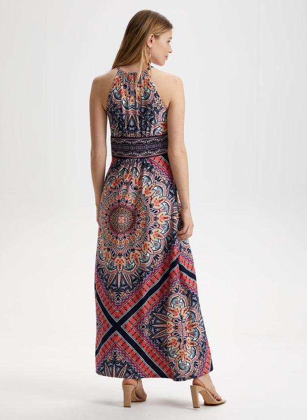 Laura Floral Tile Motif Maxi Dress