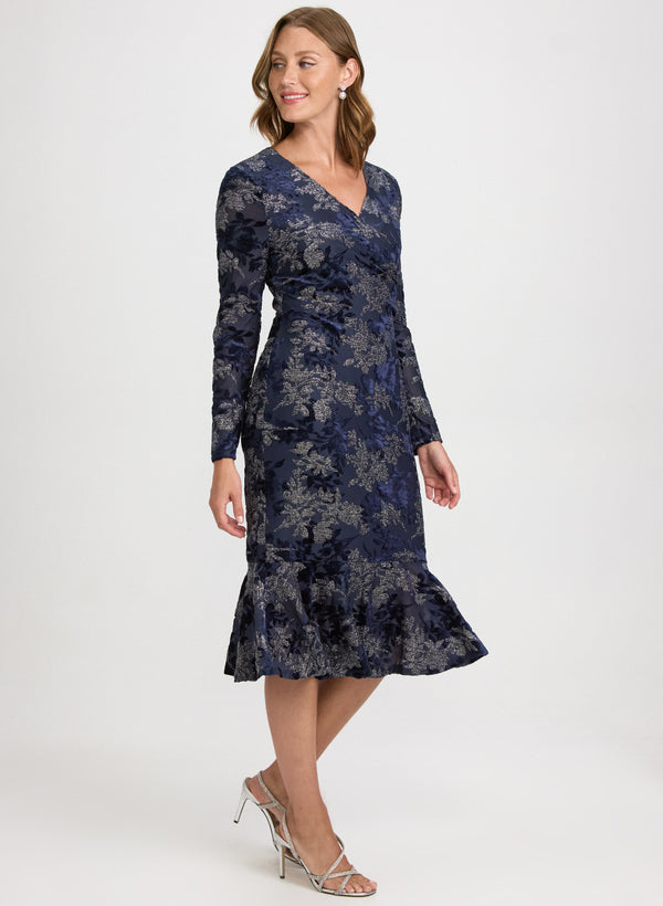 Laura Floral Velvet Dress