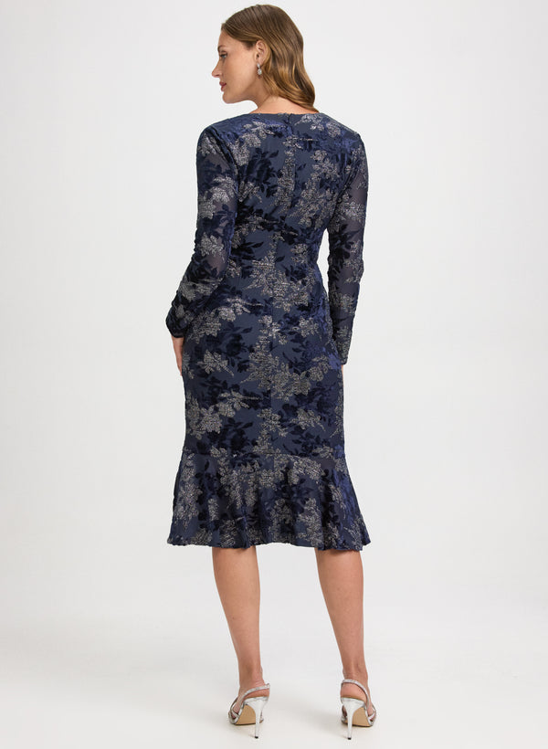 Laura Floral Velvet Dress