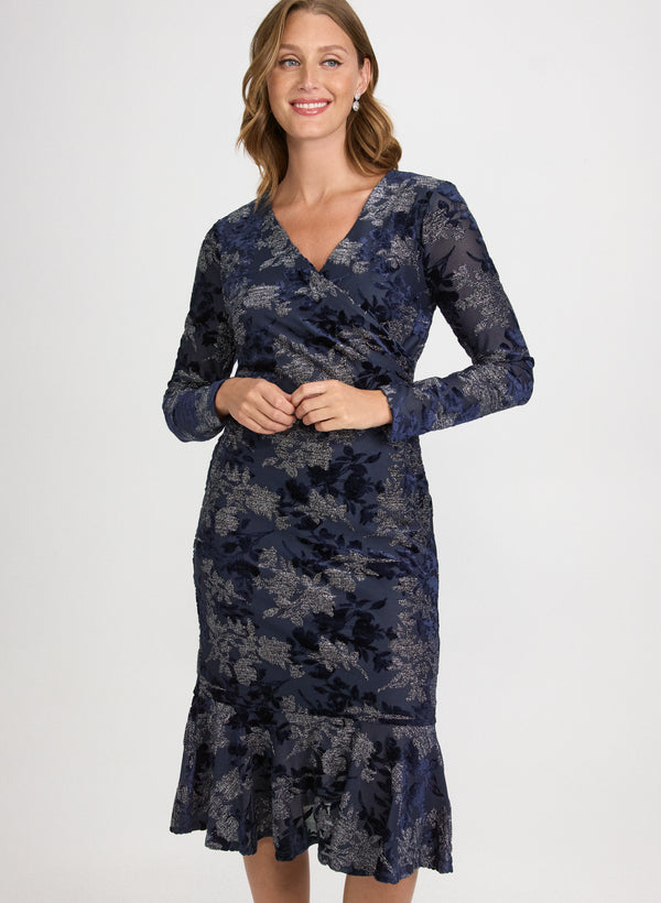 Laura Floral Velvet Dress