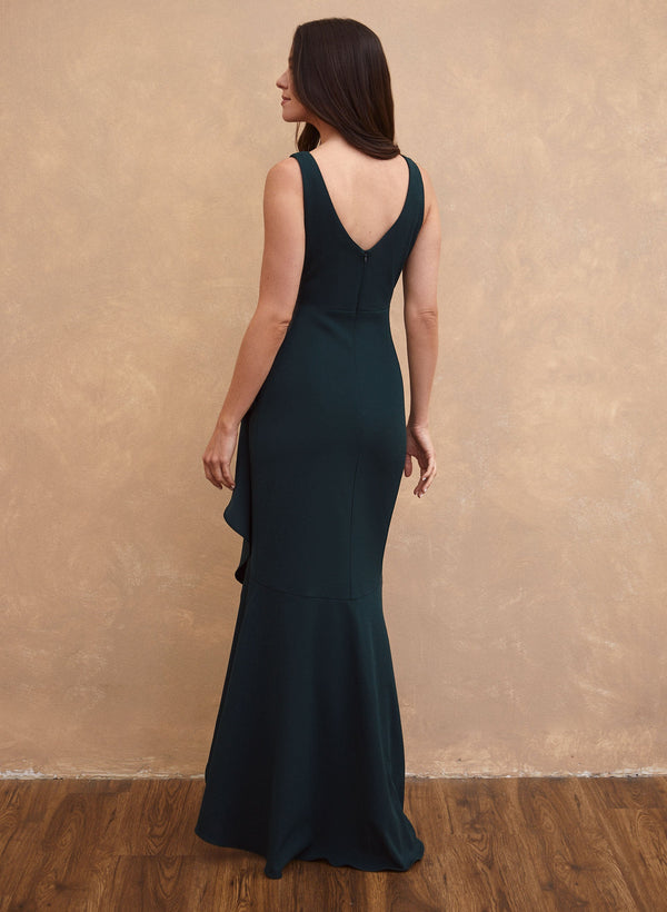 Laura Flounce & Drape Detail Dress