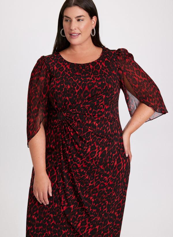 Laura Flounced Animal Print Dress