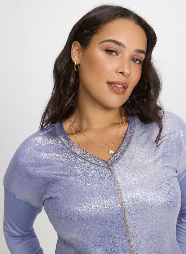 Laura Foil Print Top