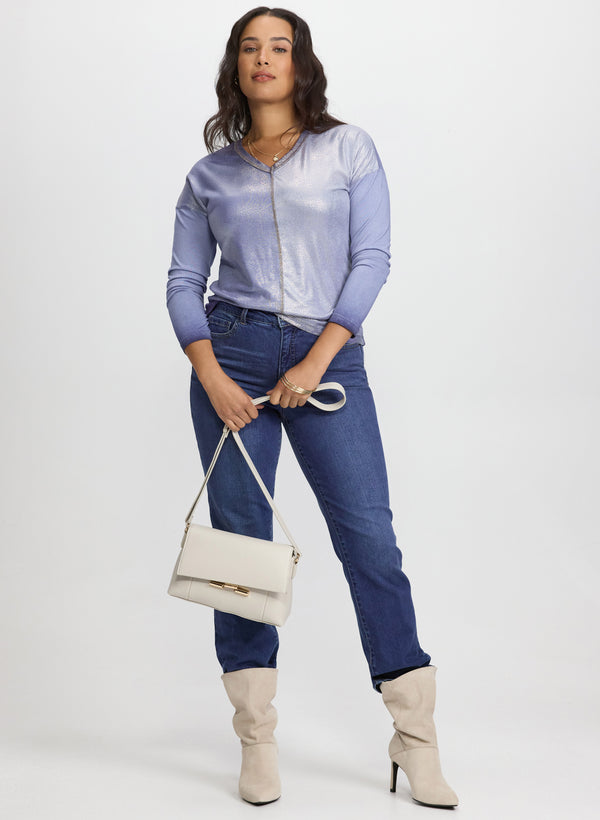 Laura Foil Print Top