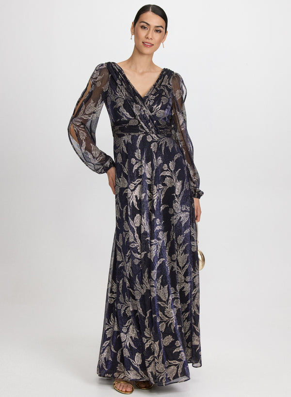 laura Foiled Floral Dress