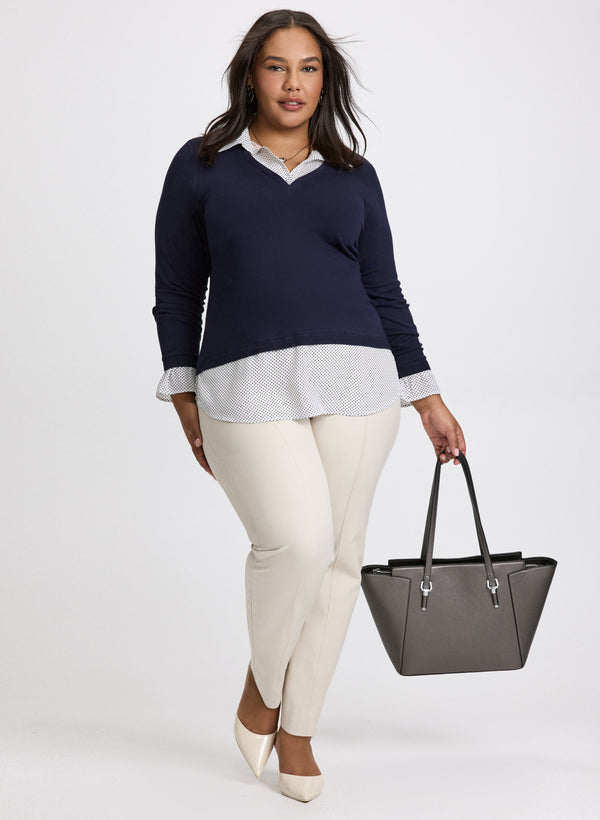 laura Fooler Sweater & Slim Leg Pants