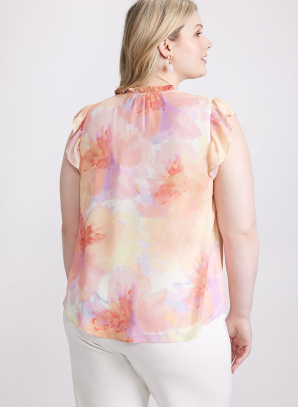 Laura Frilled Floral Blouse