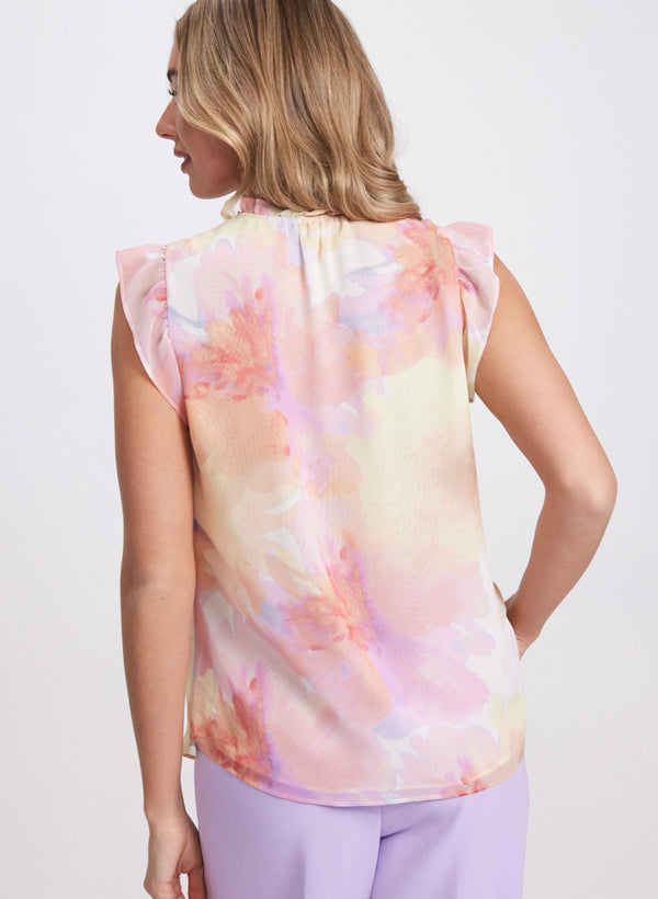 Laura Frilled Floral Blouse