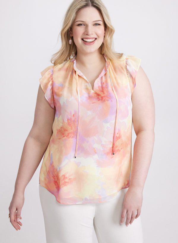 laura Frilled Floral Blouse