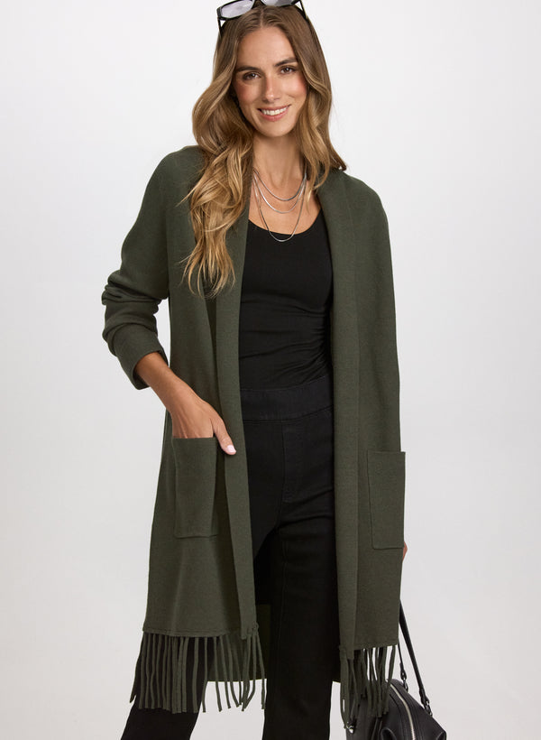 laura Fringe Colour Block Cardigan