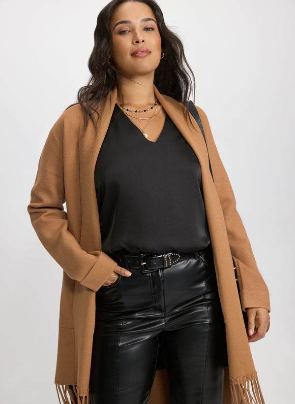 laura Fringe Colour Block Cardigan