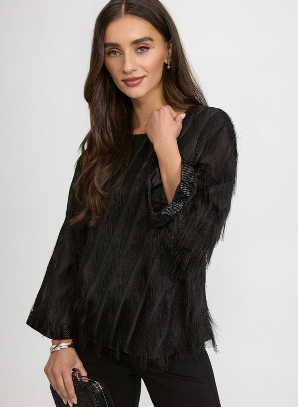 laura Fringe Embellished Blouse