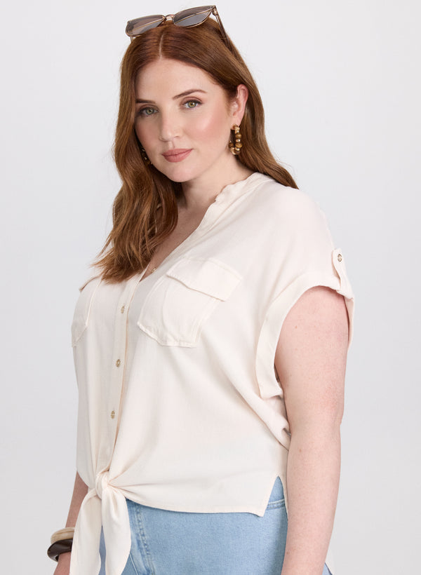 Laura Front Tie Blouse