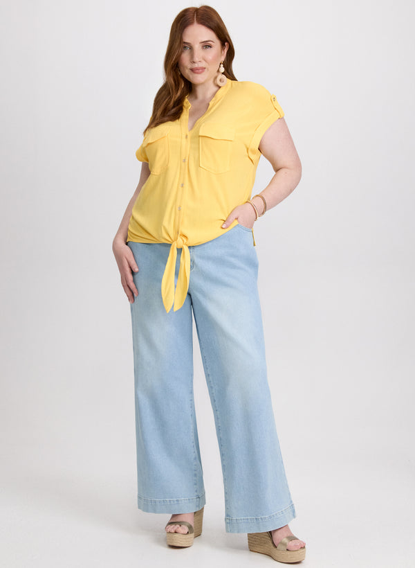 Laura Front Tie Blouse