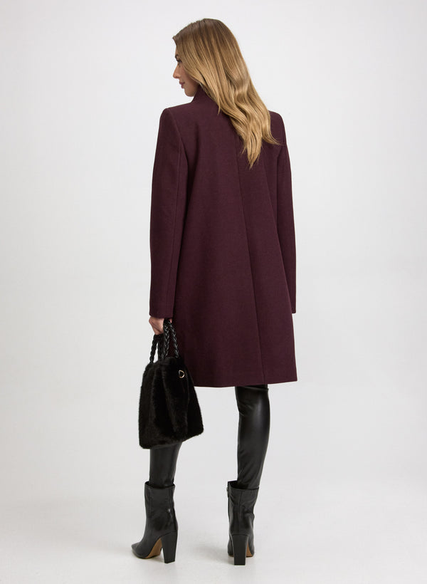 Laura Funnel Neck Wool Coat