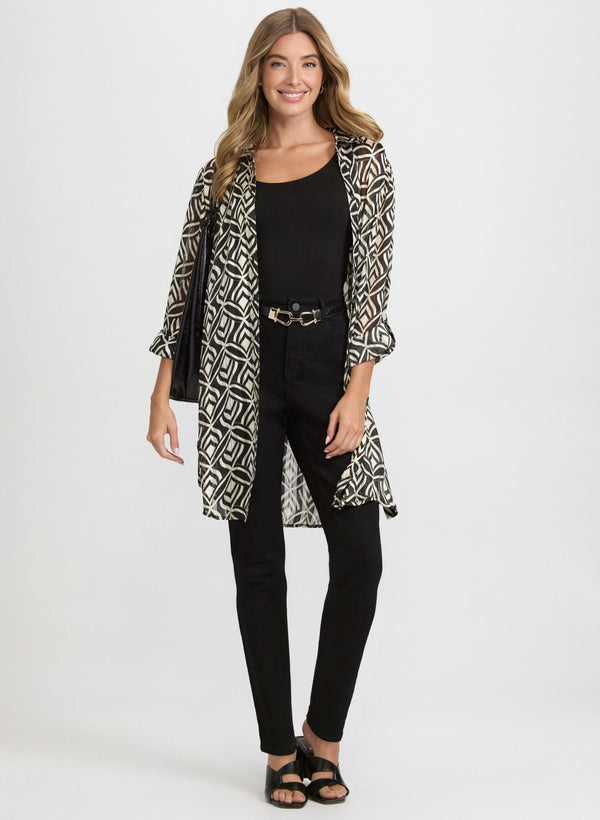 Laura Geometric Chiffon Blouse