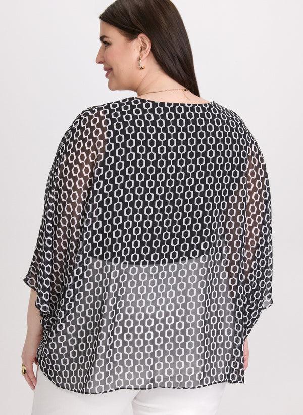 Laura Geometric Chiffon Blouse