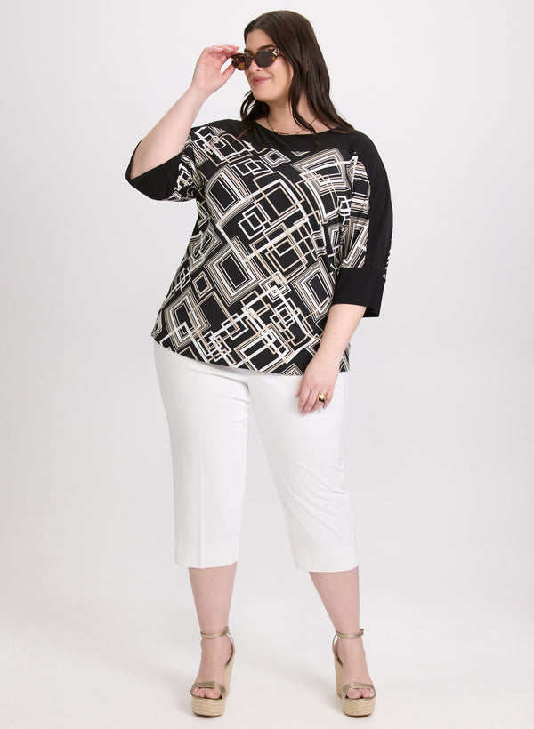 Laura Geometric Colour Block Top