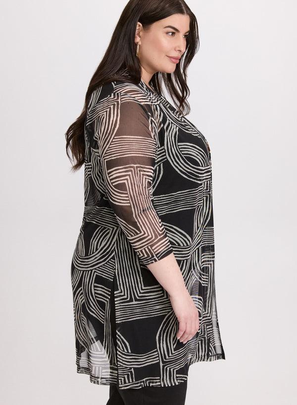Laura Geometric Mesh Cover-Up