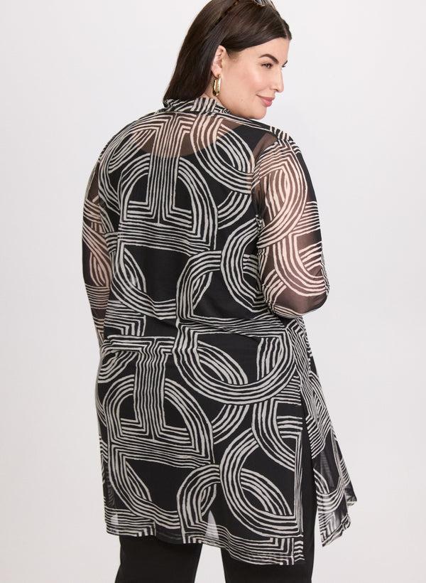 Laura Geometric Mesh Cover-Up