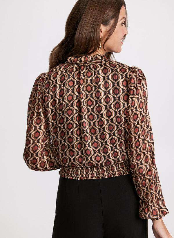 Laura Geometric Print Blouse