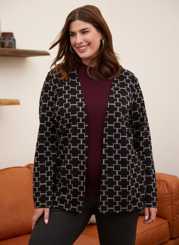 laura Geometric Print Cardigan