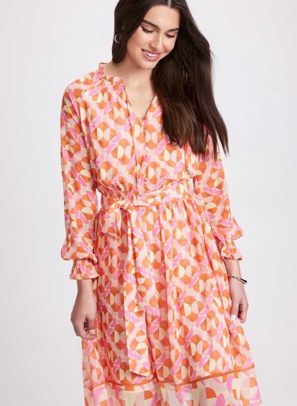 Laura Geometric Print Dress