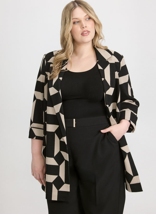 laura Geometric Print Jacket