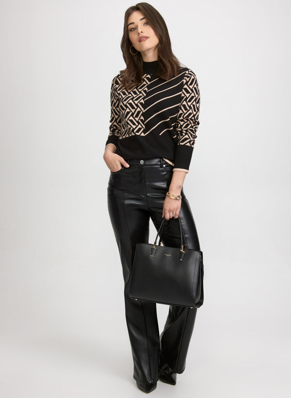 Laura Geometric Print Sweater