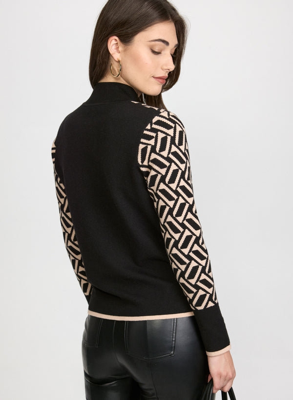 Laura Geometric Print Sweater