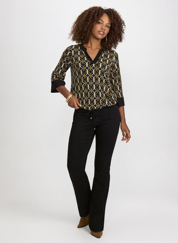 Laura Geometric Print Top
